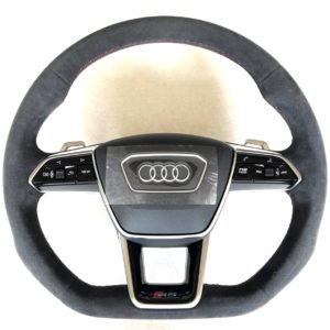 Volant RS méplat alcantara Multifonctionnel avec airbag Audi RS4 RS5 RS6 4K0419091BG TPE OEM Neuf !