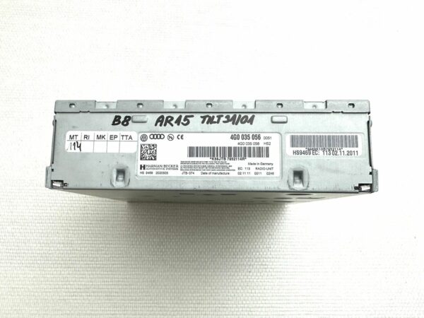 4G0035056 UNITÉ MODULE MMI COMMANDE MULTIMÉDIA  Navigation AUDI A4 8K A6 4G A5 8