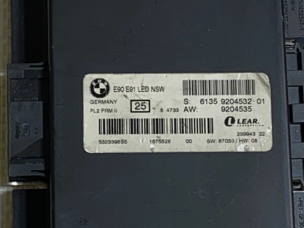 BMW 320d 318d E90 E91 LED NSW PL2 FRM II Module d commande 61359204532 5323398S5