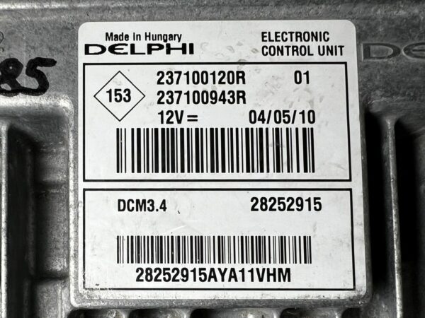 ECU Calculateur moteur Renault Megane 3 DCM3.4 237100120R 237100943R 28252915