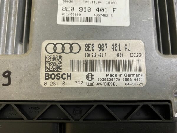 ECU Engine Control Unit Audi A4 3.0TDI 8E0907401AJ 0281011760 EDC16CP BKN