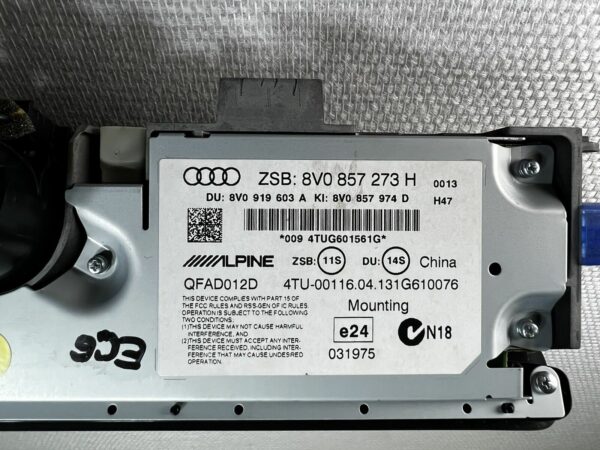 Écran multimédia navigation Audi A3 S3 8V 8V0857273H Alpine LCD GPS Très propre!