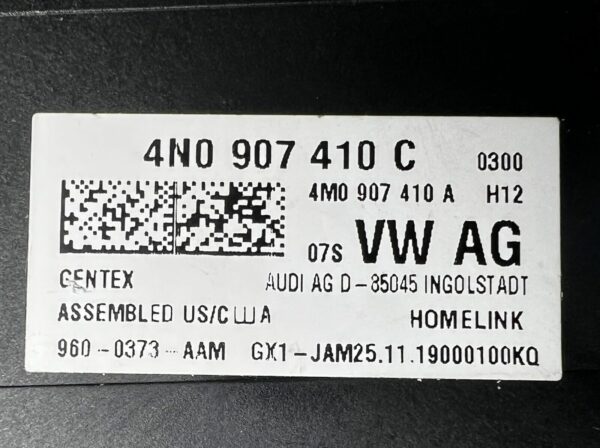 émetteur commande de porte garage Neuf OEM Audi VW 4N0907410C HomeLink F00X3JAX