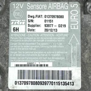 01370978080 SENSOR AIRBAG ECU MODULE DUCATO BOXER  Citroën JUMPER 3 Calculateur