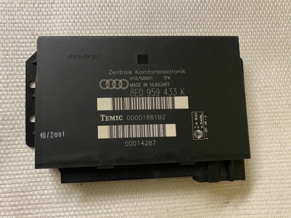 8E0959433K Dispositif Commande Centralisé Boîtier conforte Audi A4 B5 B6 Temic