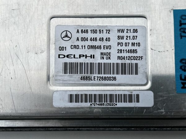 ECU A6461505172 Engine Control Unit Mercedes Classe E 2.2CDI 220cdi CRD.11 W211