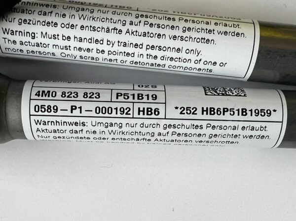 NEUF OEM Paire de Capot Charnière Crash Actuator 4M0823823 Audi Q7 4M