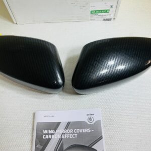 OEM Skoda Rapid Décor Couverture Rétroviseur Mirror Cover Set Carbon 5JA072530B