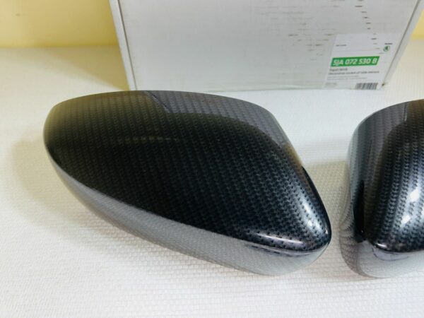 OEM Skoda Rapid Décor Couverture Rétroviseur Mirror Cover Set Carbon 5JA072530B