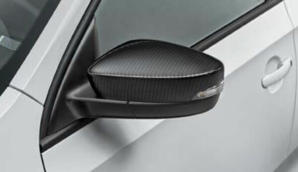 OEM Skoda Rapid Décor Couverture Rétroviseur Mirror Cover Set Carbon 5JA072530B