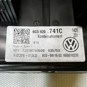 Vw Polo 6 6C0920741C V03 A2096769000 035753 Kombiinstrument 04118.03.1605010233