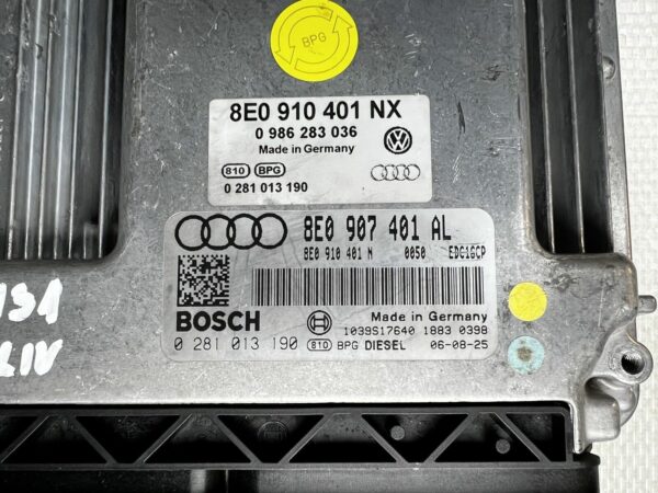 0281013190 ECU Engine Control Unit Audi A4 3.0TDI EDC16CP 8E0907401AL ASB 233cv