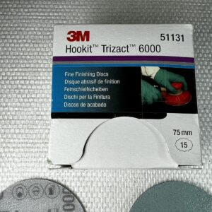 3M 51131 Boite de 15u Hookit Trizact Finition Disques Abrasifs P6000 Gris 75mm