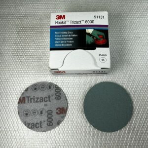 3M 51131 Boite de 15u Hookit Trizact Finition Disques Abrasifs P6000 Gris 75mm