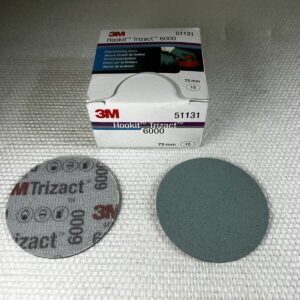 3M 51131 Boite de 15u Hookit Trizact Finition Disques Abrasifs P6000 Gris 75mm