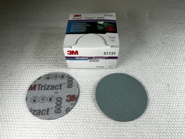 3M 51131 Boite de 15u Hookit Trizact Finition Disques Abrasifs P6000 Gris 75mm