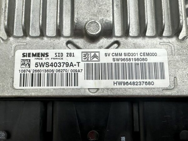 ECU 5WS40379A-T Peugeot 407 Citroën C5 2.7hdi SW9658198080 Calculateur moteur