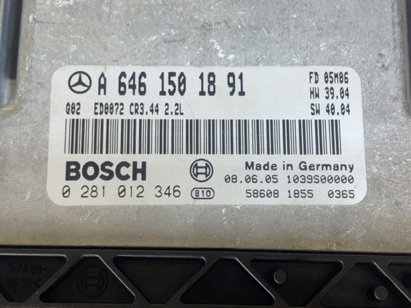 ECU Calculateur MERCEDES E200 W211 2.2cdi 0281012346 A6461501891 ED0072 CR3.44