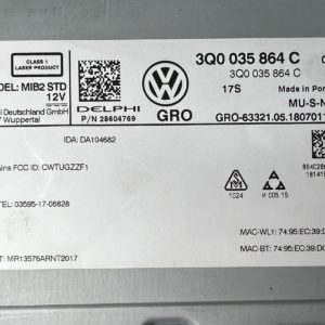 VW Tiguan II Discover Media MIB2 STD Unit Navi MOST Bluetooth WLAN 3Q0035864C