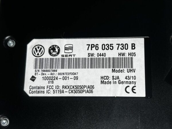 7P6035730B Dispositif de commande Module Bluetooth VW Golf VI  AUDI SEAT SKODA