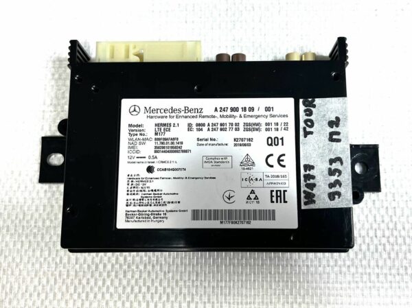 A2479001809 Module Unité De Commande multimedia interface Mercedes Class A W177