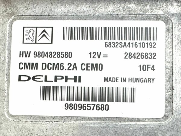 ECU 9809657680 HW 9804828580 Calculateur moteur PEUGEOT 308 GT CITROEN DCM6.2A