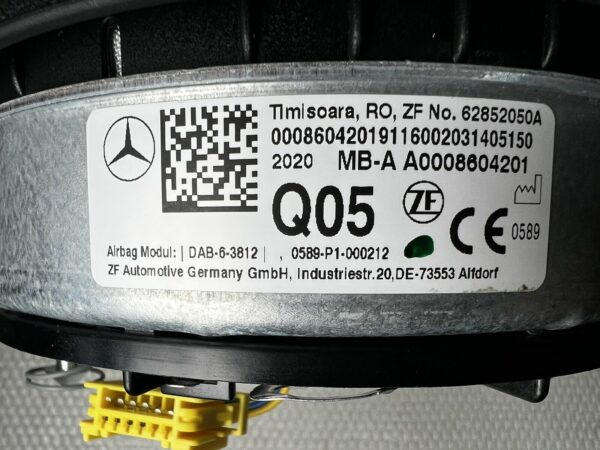 NEUF OEM Airbag volant Mercedes W205 W213 W238 W177 A0008604201 62852050A Q05