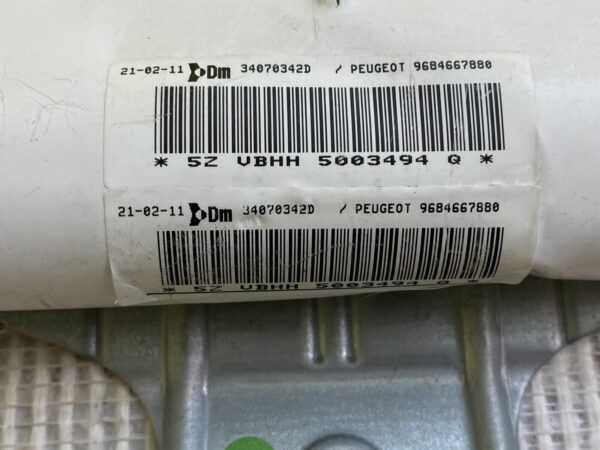 PEUGEOT 3008 AIRBAG RIDEAU LATERAL GAUCHE REF 9684667880 34070342D Origine OEM