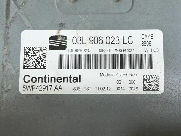 03F906070HB Calculateur Ecu Périphérique Taxe Moteur Seat Ibiza 1,2tsi 5WP44880