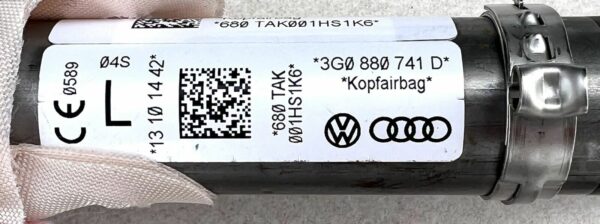 3G0880741D Airbag Rideau Kopfairbag Plafond Toit Gauche Vw Passât B8 Sedan 2015