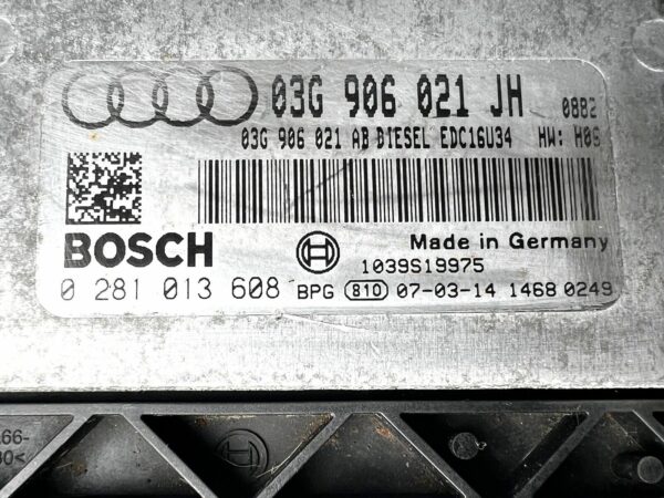 ECU Audi A3 2.0TDI 140ch BMM 03G906021JH 0281013608  EDC16U34 Calculateur moteur