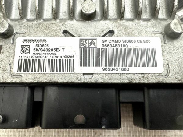 ECU CALCULATEUR CITROEN C2 C3 1,4hdi 5WS40285E-T SW9663483180 HW965345188 SID806