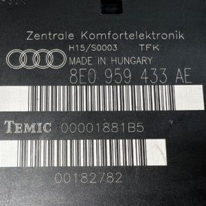 8E0959433AE Dispositif Commande Centralisé Boîtier conforte Audi A4 B5 B6 Temic