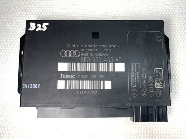 8E0959433AE Dispositif Commande Centralisé Boîtier conforte Audi A4 B5 B6 Temic