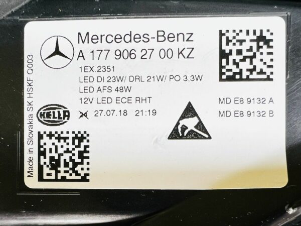 Optique Phare Mercedes Class A W177 avant gauche A1779062700KZ FULL LED DEL 100%