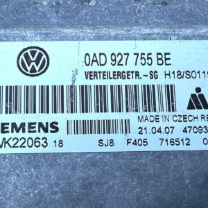 VW Touareg 3.0 Tdi 7L Calculateur Boîte a vitesse transfert 0AD927755BE 5WK22063