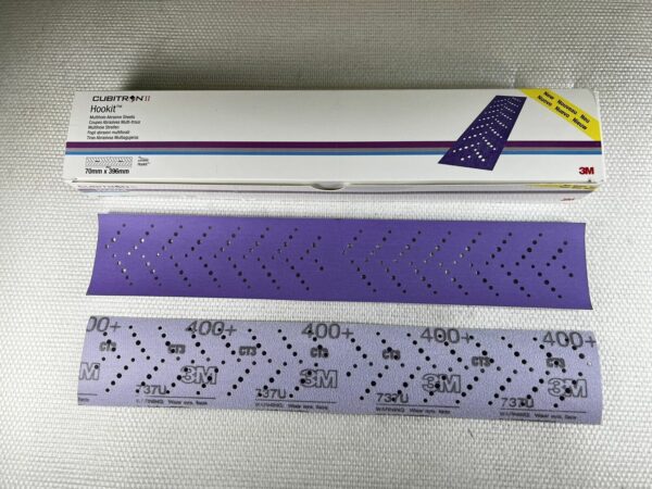 3M Hookit TM 400 + LS396MH PN 52022 sheet 737U Purple 70mm x 396mm Auto grippent