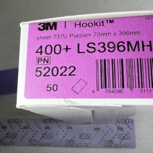 3M Hookit TM 400 + LS396MH PN 52022 sheet 737U Purple 70mm x 396mm Auto grippent