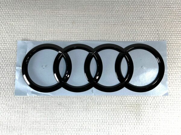 4M0853742D Logo Noir emblème hayon anneaux Audi Q7 Q8 SQ7 SQ8 RSQ7 RSQ8 OEM Neuf