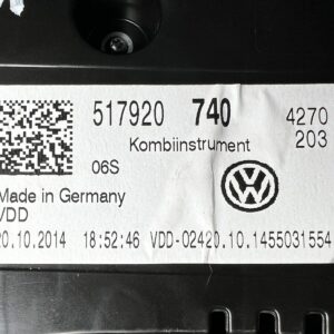 517920740 Kombiistrent VDD Compteur de Vitesse Vw Golf VII Mk7 Sportsvan 74000km