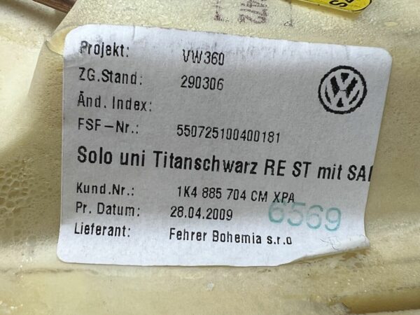 Airbag banquette arrière Droite Vw Golf 6 GTI Mk6 VI 2010 1 K4885704CM XPA 100%