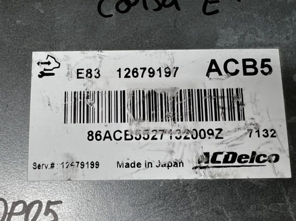 ECU Opel Zafira Astra Corsa E 1.4 Turbo E83 12679197 ACB5 86ACB55271320092 ACDel