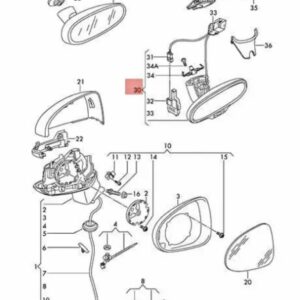 NEUF OEM Rétroviseur Interieur Électrique Audi A1 8X0857511E DT4 026124 Gentex