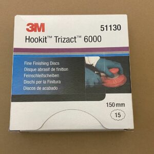 3M 51130 Boite d 15u Hookit Trizact Finition Disques Abrasifs P6000 Gris 150mm