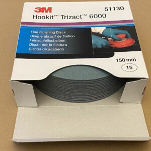 3M 51130 Boite d 15u Hookit Trizact Finition Disques Abrasifs P6000 Gris 150mm