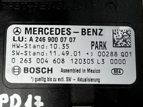 A2469000707 Module PDC Mercedes classe A W176 B W246 Parking contrôle 0263004608