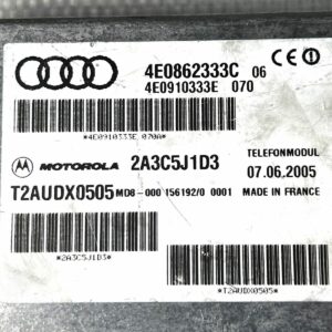 Audi A6 C6 A8 D3 Q7  Control Unit For Telephone Motorola 4E0862333C 4E0910333F