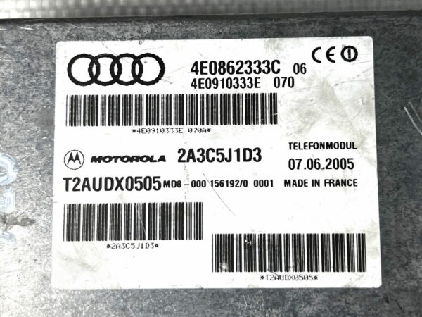 Audi A6 C6 A8 D3 Q7  Control Unit For Telephone Motorola 4E0862333C 4E0910333F