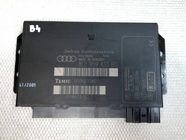 8E0959433BQ Dispositif Commande Centralisé Boîtier conforte Audi A4 B5 B6 Temic