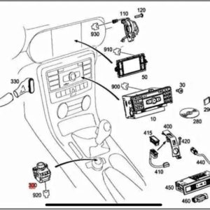 A1728701258 Commutateur idrive MERCEDES-BENZ CLS W218 Bouton commande Navigation